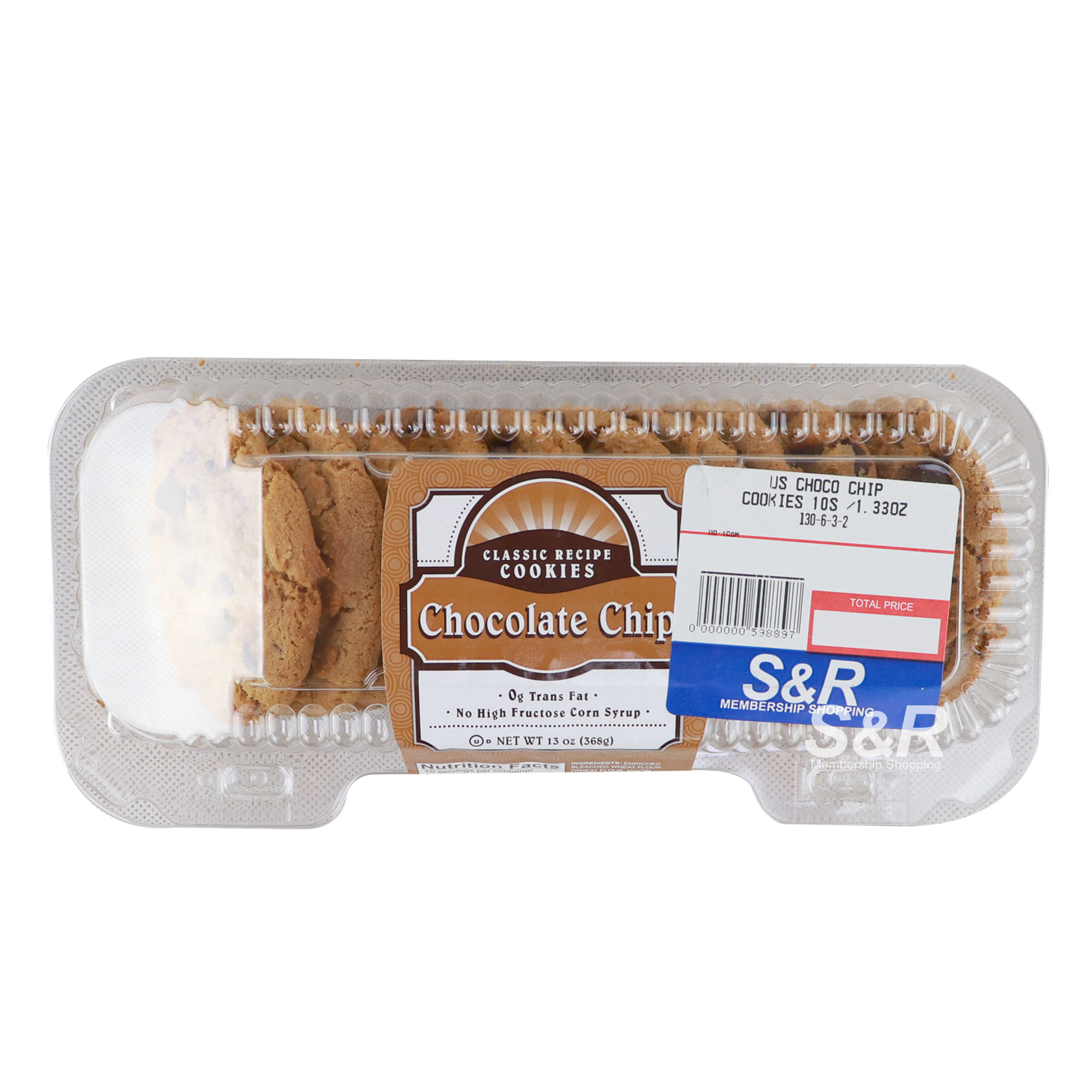 S&R US Classic Recipe Cookies Chocolate Chip 368g S&R US Classic Recipe Cookies Chocolate Chip 368g